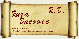 Ruža Dacović vizit kartica